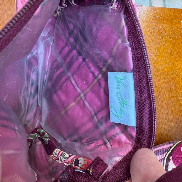 Vera Bradley 4 Piece Set Bag Makeup Bag Change Purse And Wallet Pink Red Floral - Picture 14 of 15